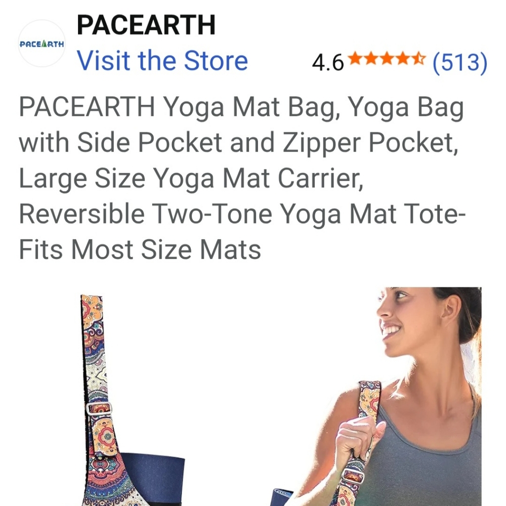 NIB! Pacearth Yoga Mat Bag with Adjustable Straps - Picture 5 of 5